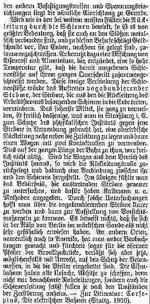 Meyers Konversationslexikon, 5. Auflage, über elektrische Bahnen
