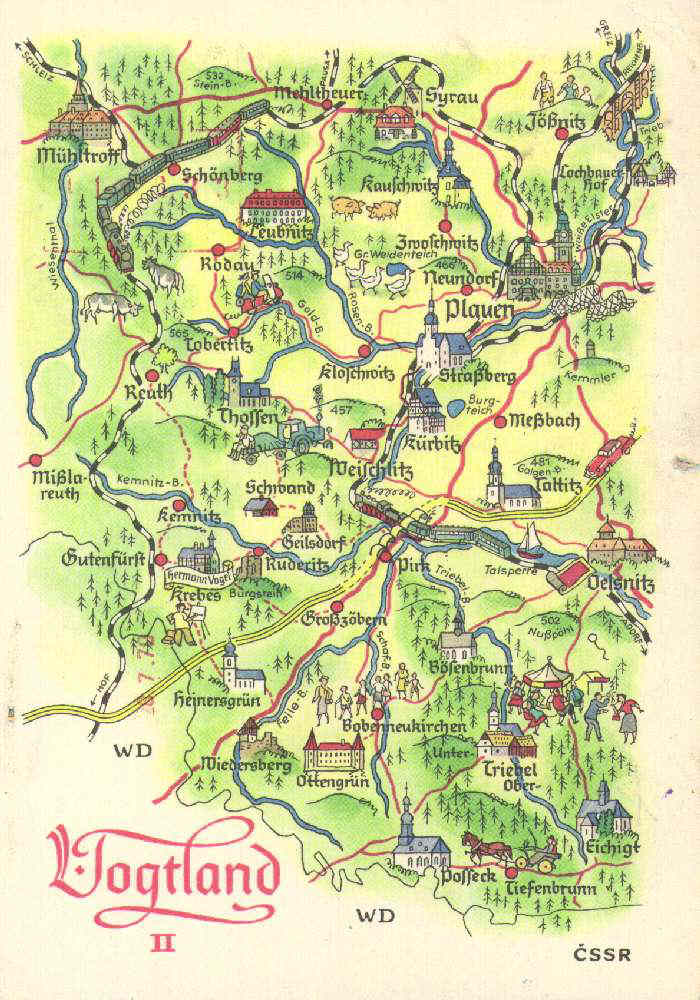 Postkarte DDR Landkarte Rund um den Schwielochsee ungelaufen Ansichtskarte L12